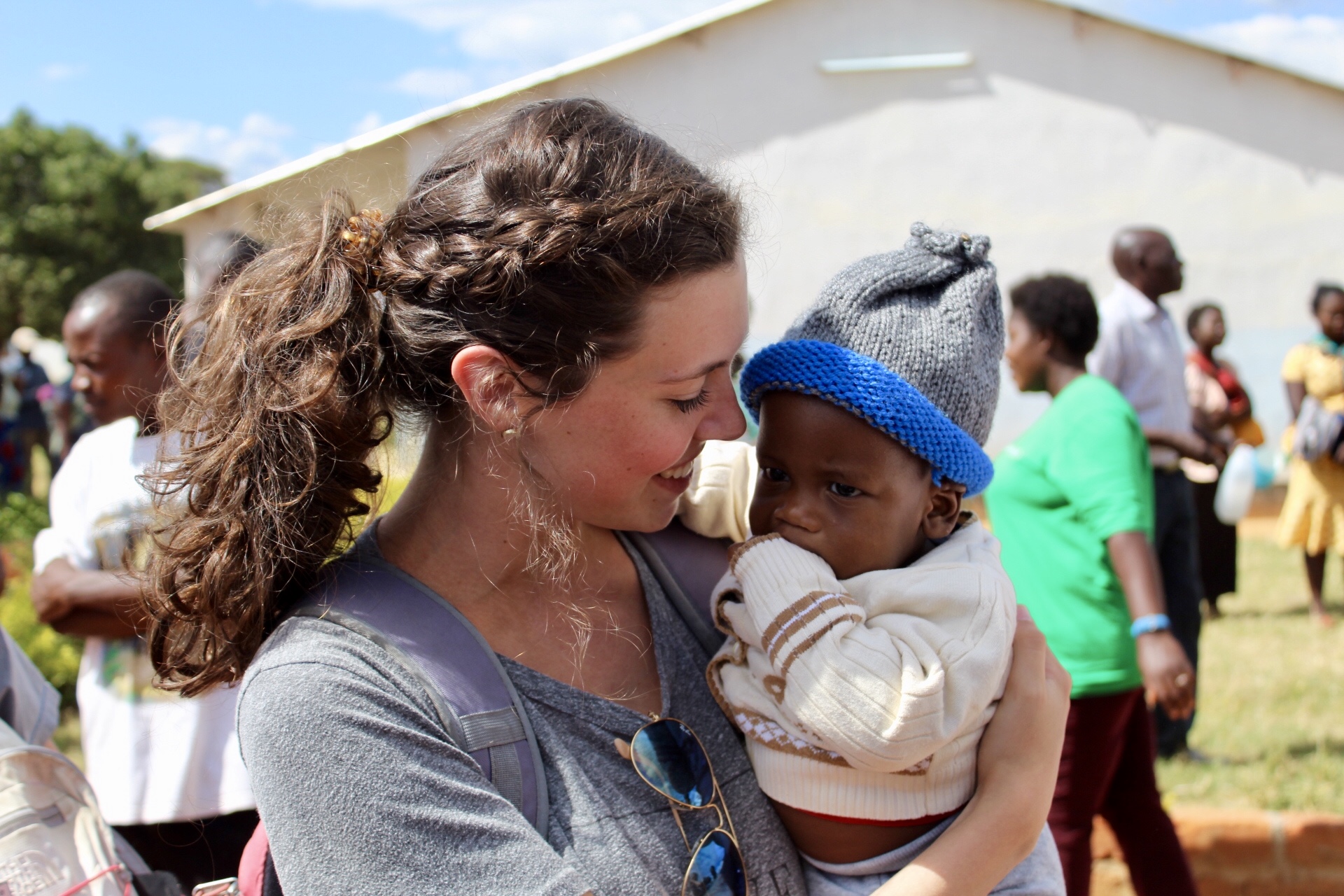 Michalyn holding baby on Zambia medical mission trip