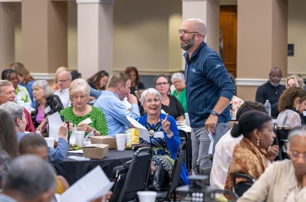 Josh Spinks holding a Gospel Conversations Training at First Baptist Atlanta